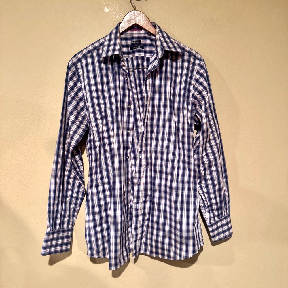 Paul Smith Plaid Button Front Collared Cotton Dre… - image 2